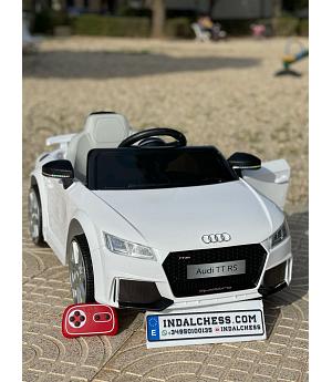 VENTA AUDI TTRS 12V INFANTIL, BLANCO, ASIENTO Y RUEDAS DE PLÁSTICO - ATAUDITTRSWHITE